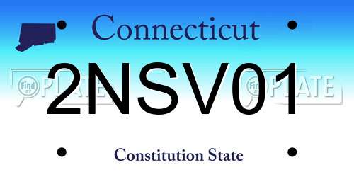 2NSV01 Connecticut License Plate