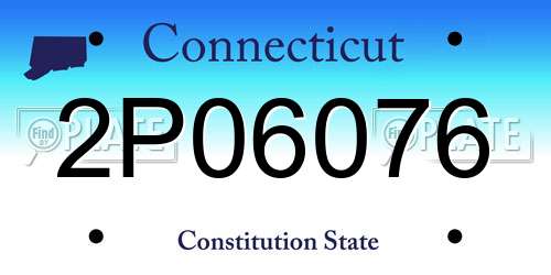2P06076 Connecticut License Plate