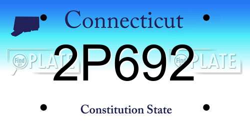2P692 Connecticut License Plate