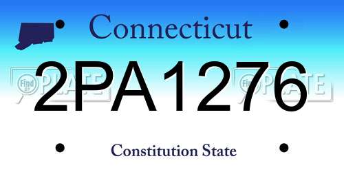 2PA1276 Connecticut License Plate