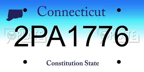 2PA1776 Connecticut License Plate