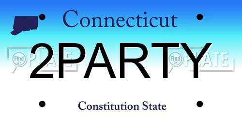 2PARTY Connecticut License Plate