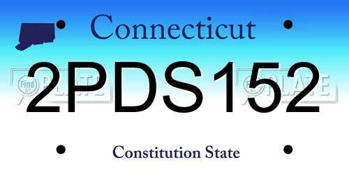2PDS152 Connecticut License Plate