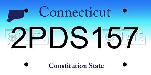 2PDS157 Connecticut License Plate