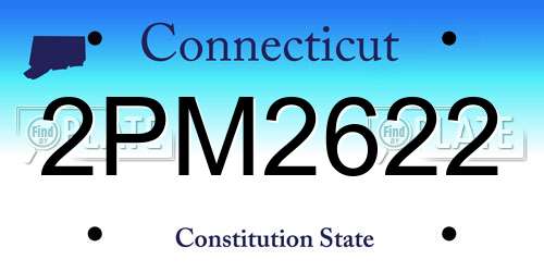 2PM2622 Connecticut License Plate