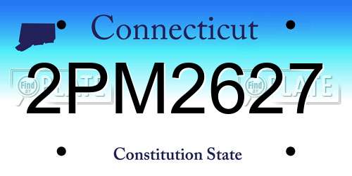2PM2627 Connecticut License Plate