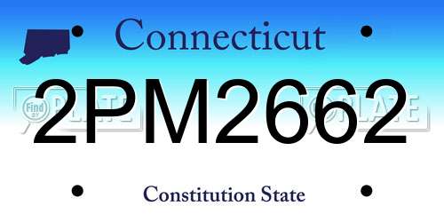 2PM2662 Connecticut License Plate