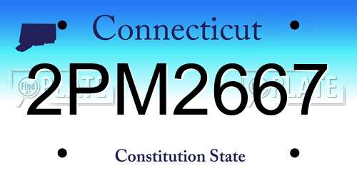2PM2667 Connecticut License Plate