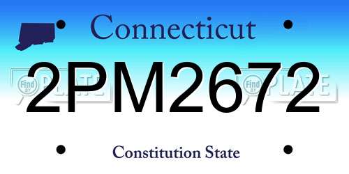 2PM2672 Connecticut License Plate