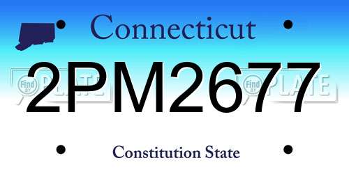 2PM2677 Connecticut License Plate