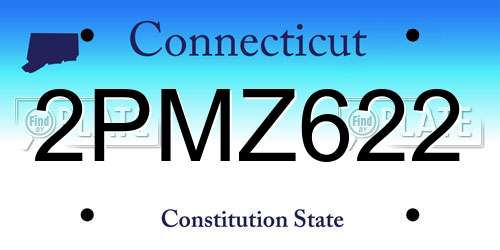 2PMZ622 Connecticut License Plate