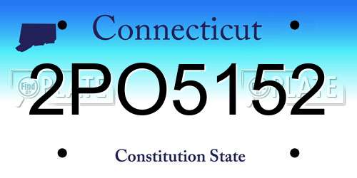 2PO5152 Connecticut License Plate