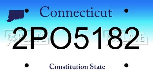 2PO5182 Connecticut License Plate