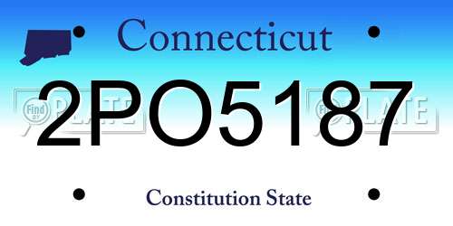 2PO5187 Connecticut License Plate