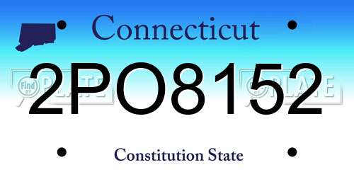 2PO8152 Connecticut License Plate