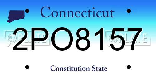 2PO8157 Connecticut License Plate