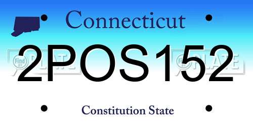 2POS152 Connecticut License Plate