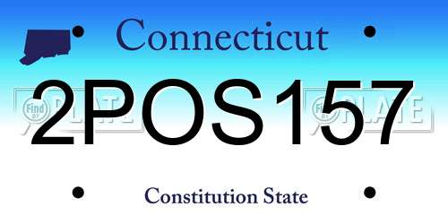 2POS157 Connecticut License Plate