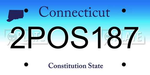 2POS187 Connecticut License Plate