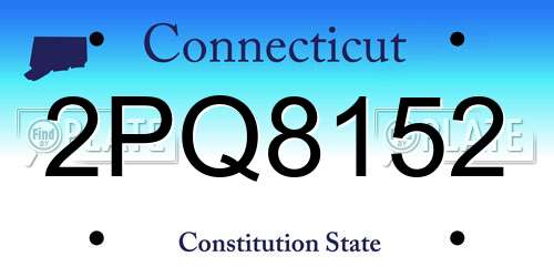 2PQ8152 Connecticut License Plate