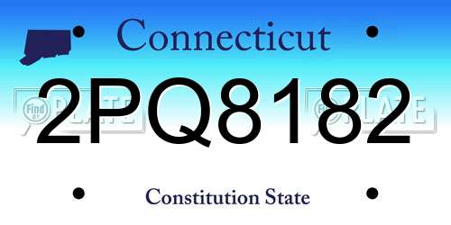 2PQ8182 Connecticut License Plate
