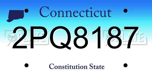 2PQ8187 Connecticut License Plate