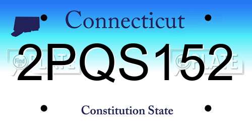 2PQS152 Connecticut License Plate