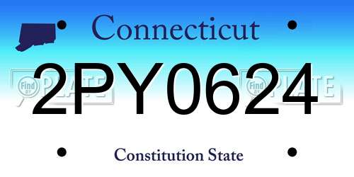 2PY0624 Connecticut License Plate
