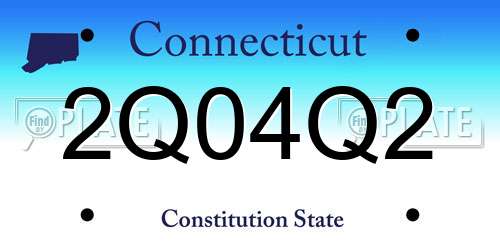 2Q04Q2 Connecticut License Plate