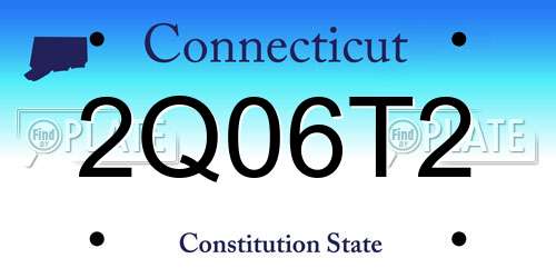 2Q06T2 Connecticut License Plate