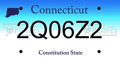 2Q06Z2 Connecticut License Plate