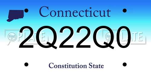 2Q22Q0 Connecticut License Plate