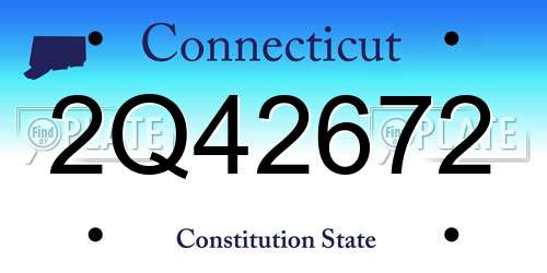 2Q42672 Connecticut License Plate