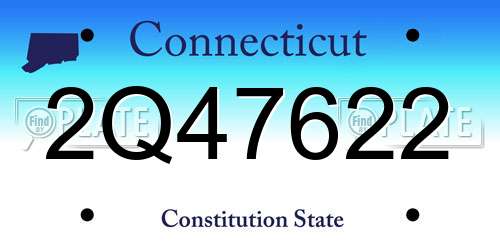 2Q47622 Connecticut License Plate