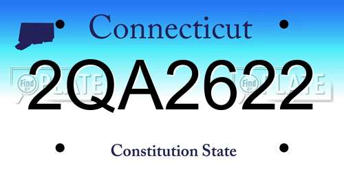 2QA2622 Connecticut License Plate