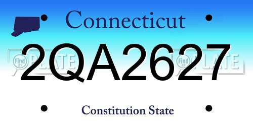 2QA2627 Connecticut License Plate