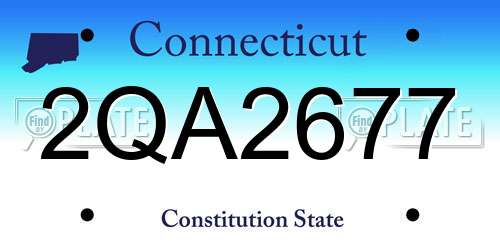 2QA2677 Connecticut License Plate
