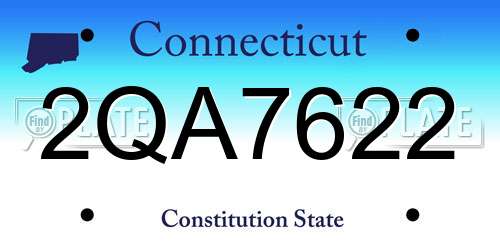 2QA7622 Connecticut License Plate