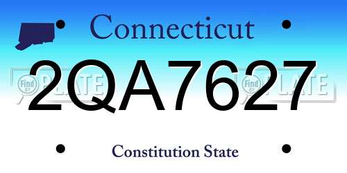2QA7627 Connecticut License Plate