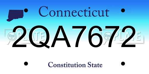 2QA7672 Connecticut License Plate
