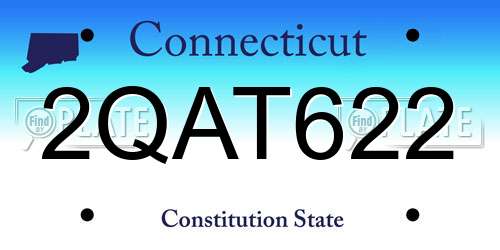 2QAT622 Connecticut License Plate