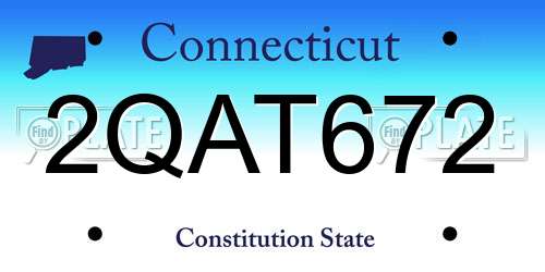 2QAT672 Connecticut License Plate