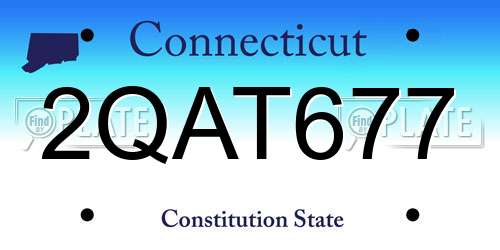 2QAT677 Connecticut License Plate