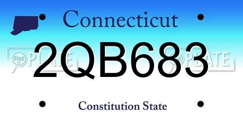 2QB683 Connecticut License Plate