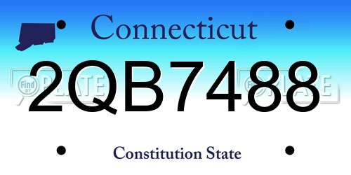 2QB7488 Connecticut License Plate