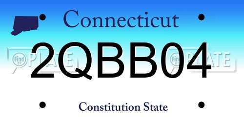 2QBB04 Connecticut License Plate