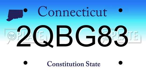 2QBG83 Connecticut License Plate