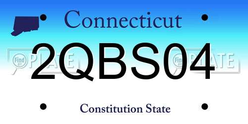 2QBS04 Connecticut License Plate