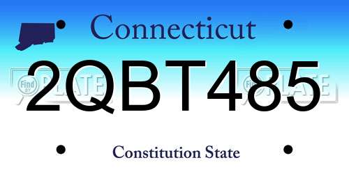 2QBT485 Connecticut License Plate
