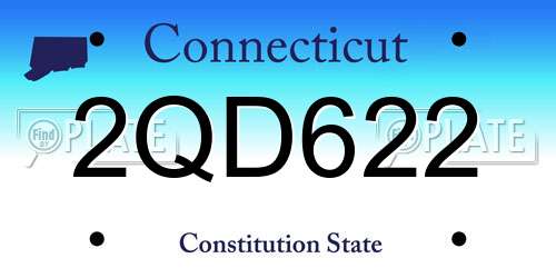2QD622 Connecticut License Plate
